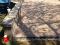 paver patio with wall